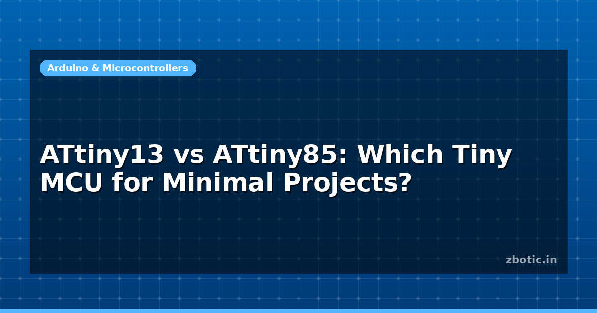 ATtiny13 vs ATtiny85: Which Tiny MCU for Minimal Projects? - Zbotic