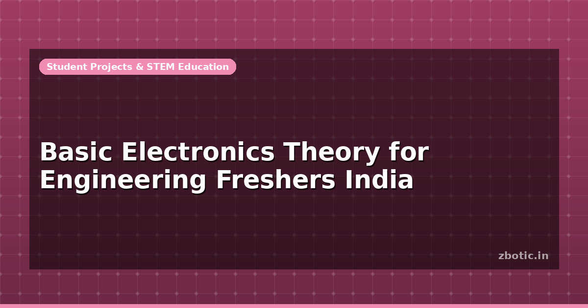 Basic Electronics Theory for Engineering Freshers India - Zbotic