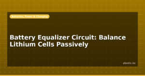 Battery Equalizer Circuit: Balance Lithium Cells Passively