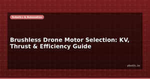 Brushless Drone Motor Selection: KV, Thrust & Efficiency Guide