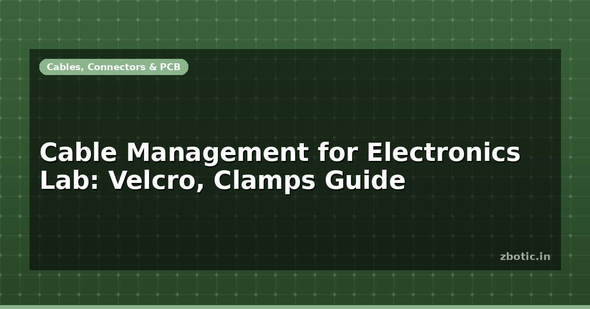 Cable Management Lab Instruments Cable Management for Electronics Lab: Velcro, Clamps Guide - Zbotic