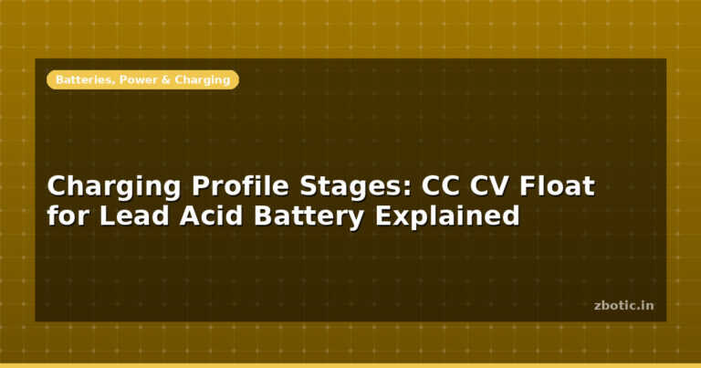 Charging Profile Stages: CC CV Float for Lead Acid Battery Explained