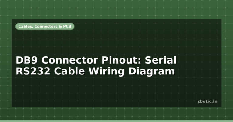 DB9 Connector Pinout: Serial RS232 Cable Wiring Diagram