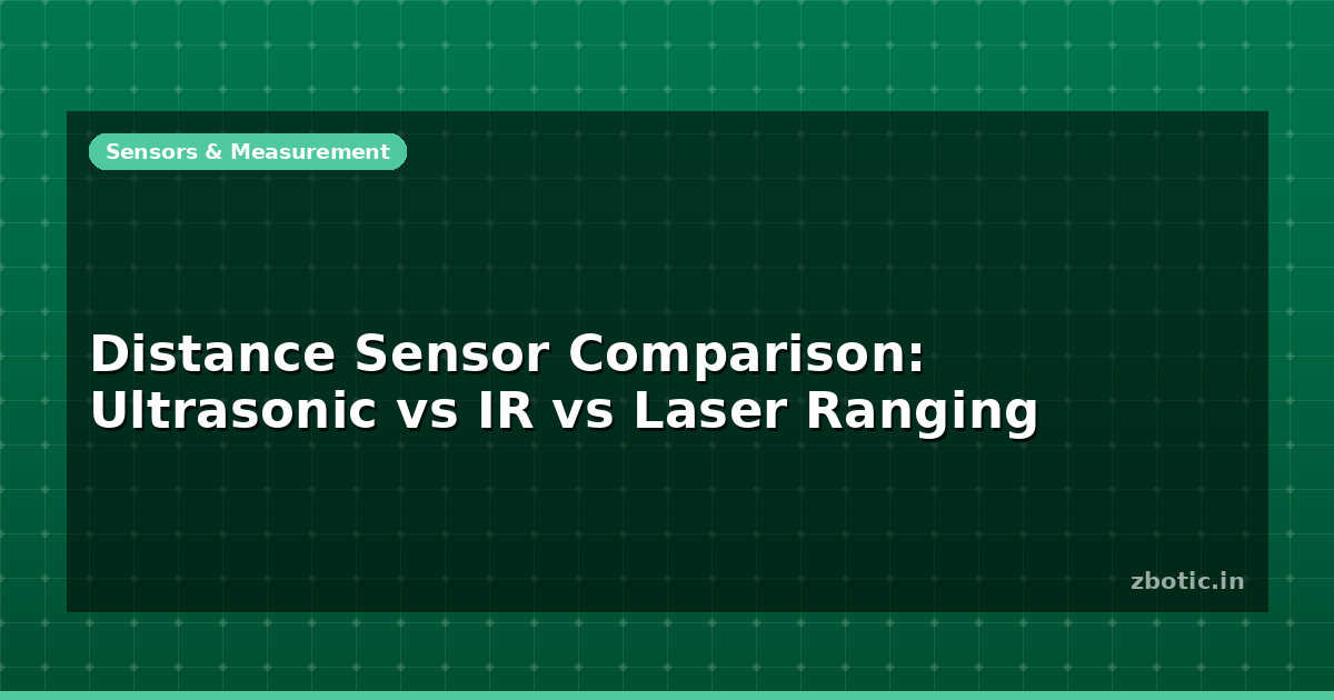 Distance Sensor Comparison: Ultrasonic vs IR vs Laser Ranging - Zbotic