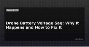 Drone Battery Voltage Sag: Why It Happens and How to Fix It