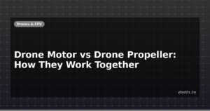 Drone Motor vs Drone Propeller: How They Work Together