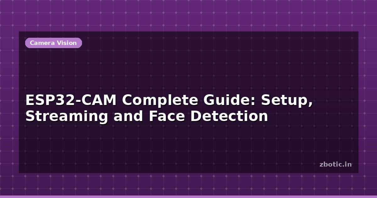 ESP32-CAM Complete Guide: Setup, Streaming and Face Detection - Zbotic