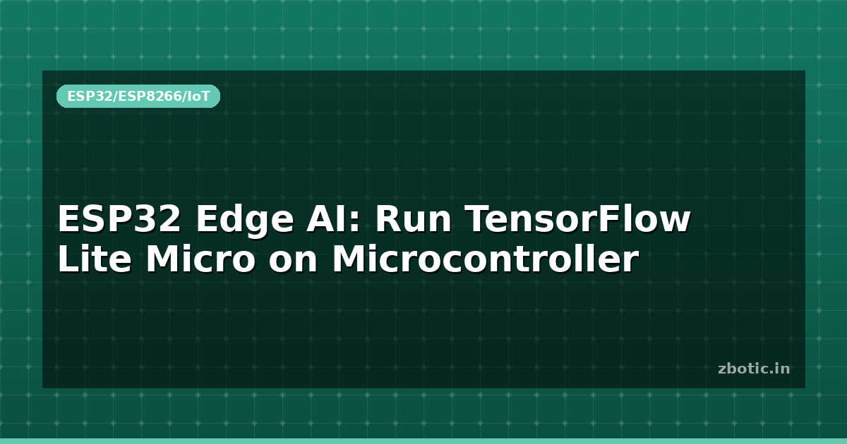 ESP32 Edge AI: Run TensorFlow Lite Micro on Microcontroller - Zbotic