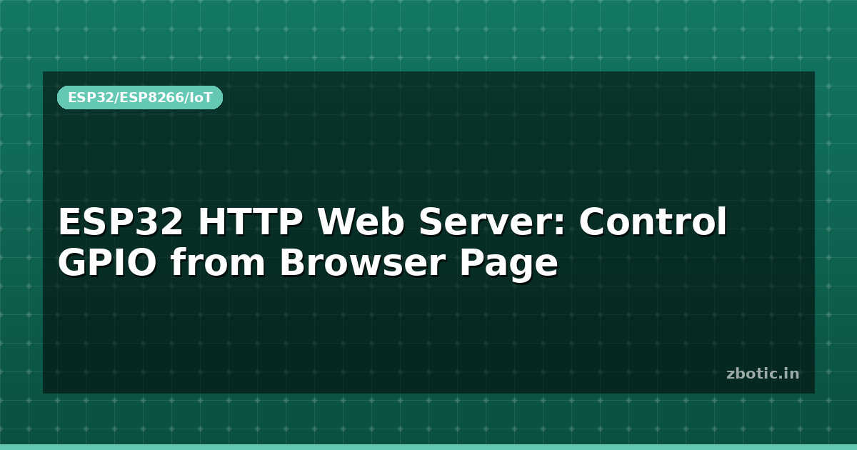 microwebsrv lightweight http web server supports html... ESP32 HTTP Web Server: Control GPIO from Browser Page - Zbotic