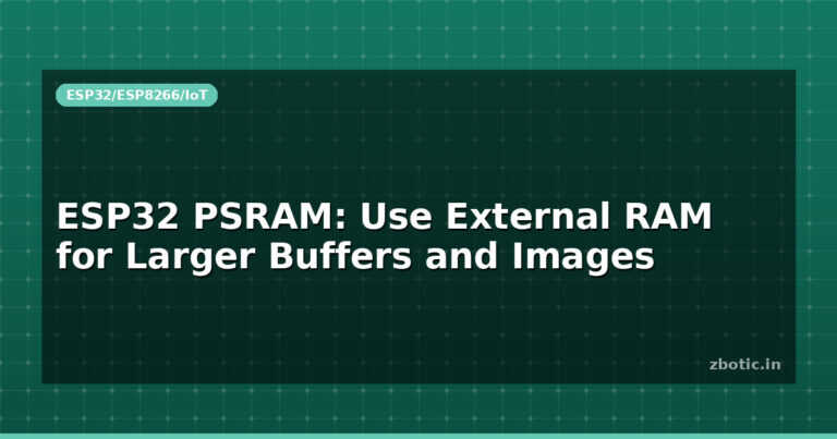 ESP32 PSRAM: Use External RAM for Larger Buffers and Images
