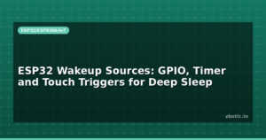 ESP32 Wakeup Sources: GPIO, Timer and Touch Triggers for Deep Sleep