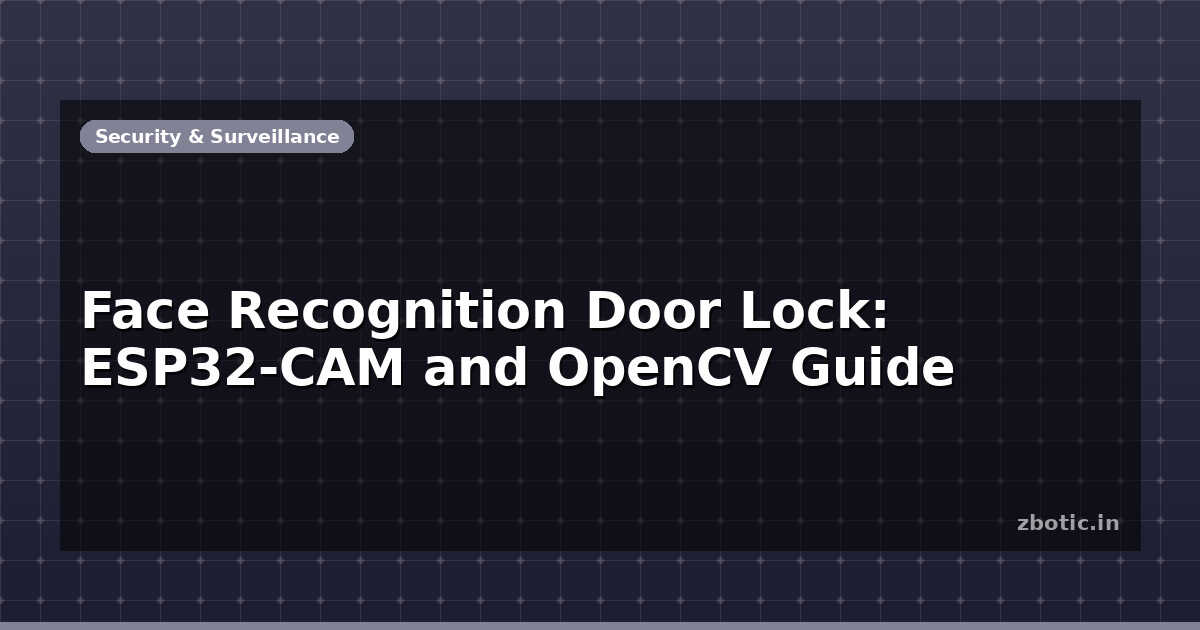 Face Recognition Door Lock: ESP32-CAM and OpenCV Guide - Zbotic