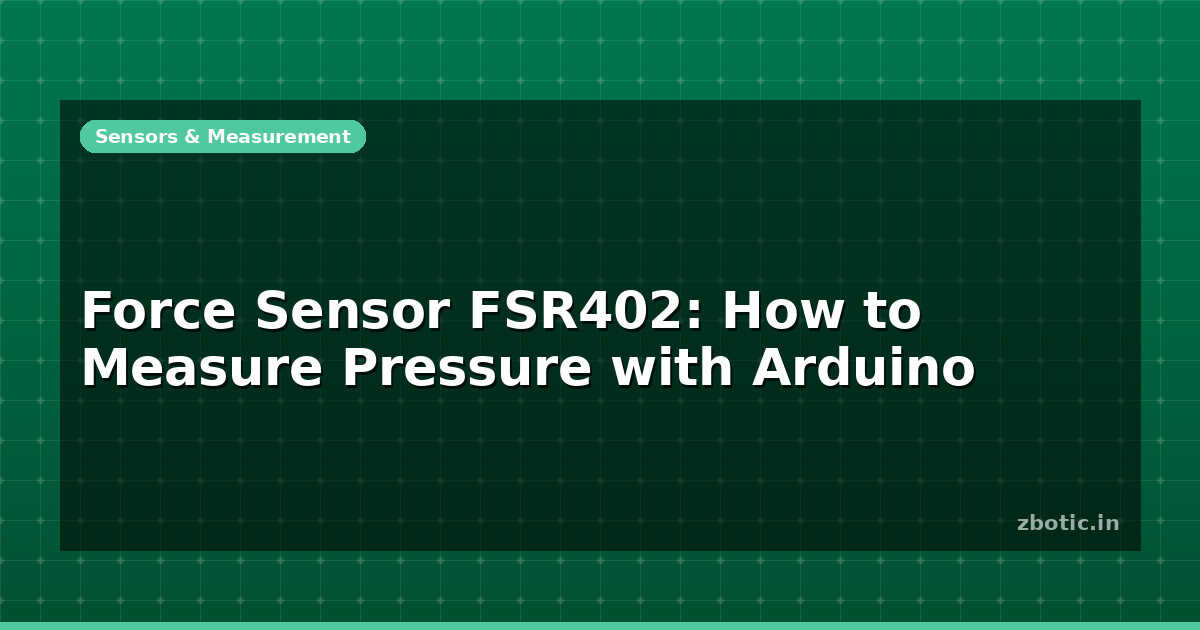 Force Sensor FSR402: How to Measure Pressure with Arduino - Zbotic