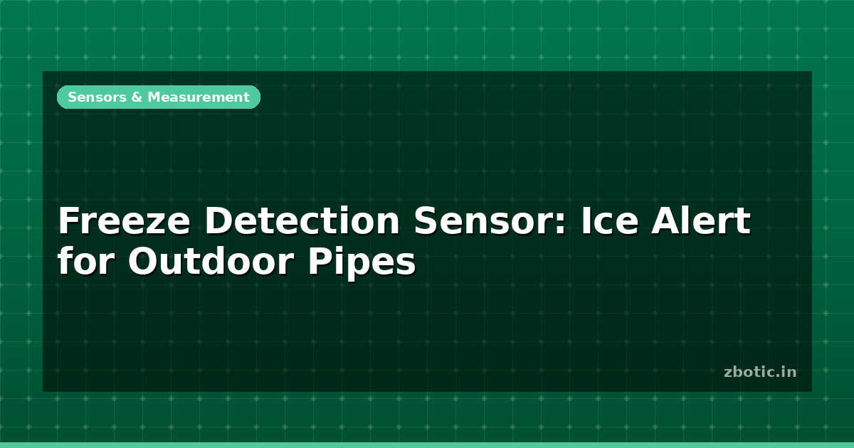 Freeze Detection Sensor: Ice Alert for Outdoor Pipes - Zbotic