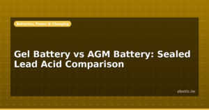 Gel Battery vs AGM Battery: Sealed Lead Acid Comparison