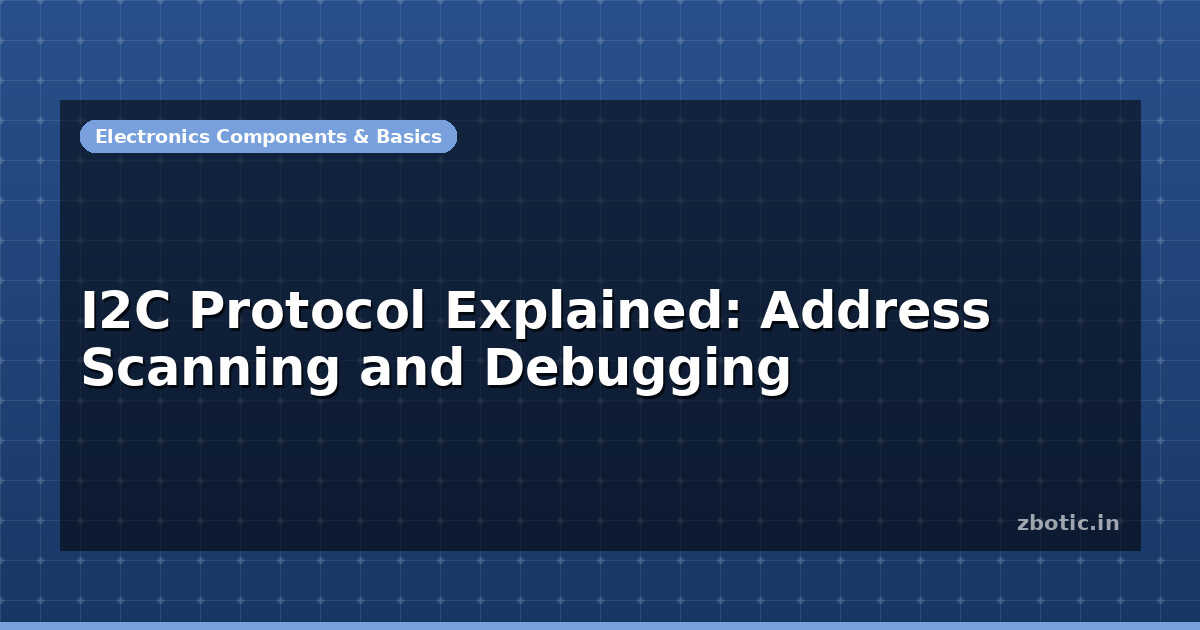 I2C Protocol Explained: Address Scanning and Debugging - Zbotic