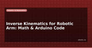 Inverse Kinematics for Robotic Arm: Math & Arduino Code
