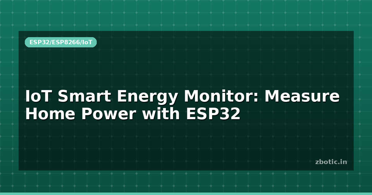 IoT Smart Energy Monitor: Measure Home Power with ESP32 - Zbotic