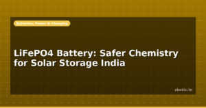 LiFePO4 Battery: Safer Chemistry for Solar Storage India