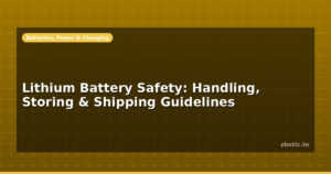 Lithium Battery Safety: Handling, Storing & Shipping Guidelines