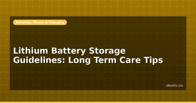 Lithium Battery Storage Guidelines: Long Term Care Tips