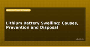 Lithium Battery Swelling: Causes, Prevention and Disposal