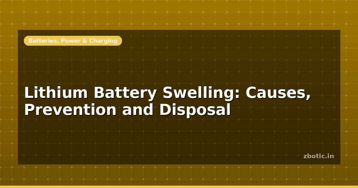 Lithium Battery Swelling: Causes, Prevention and Disposal - Zbotic