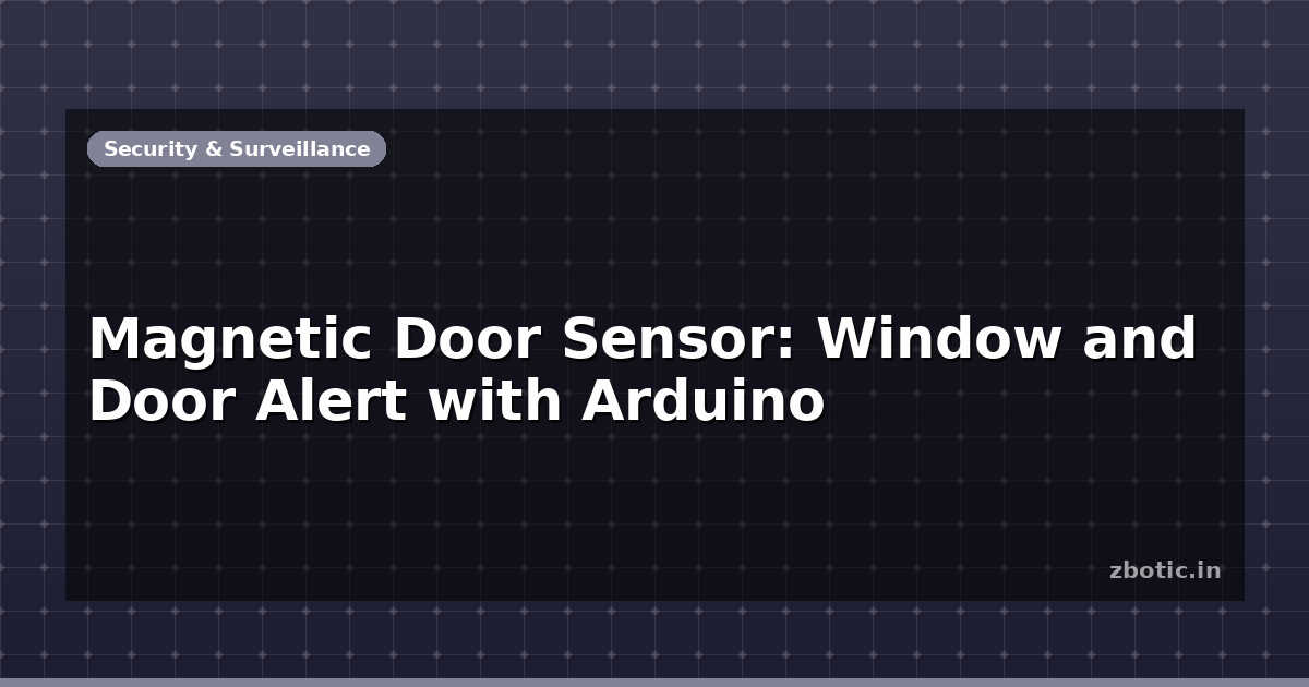 Magnetic Door Sensor: Window and Door Alert with Arduino - Zbotic
