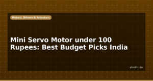 Mini Servo Motor under 100 Rupees: Best Budget Picks India