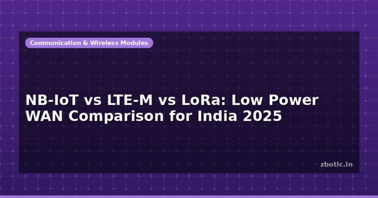 NB-IoT vs LTE-M vs LoRa: Low Power WAN Comparison for India 2025