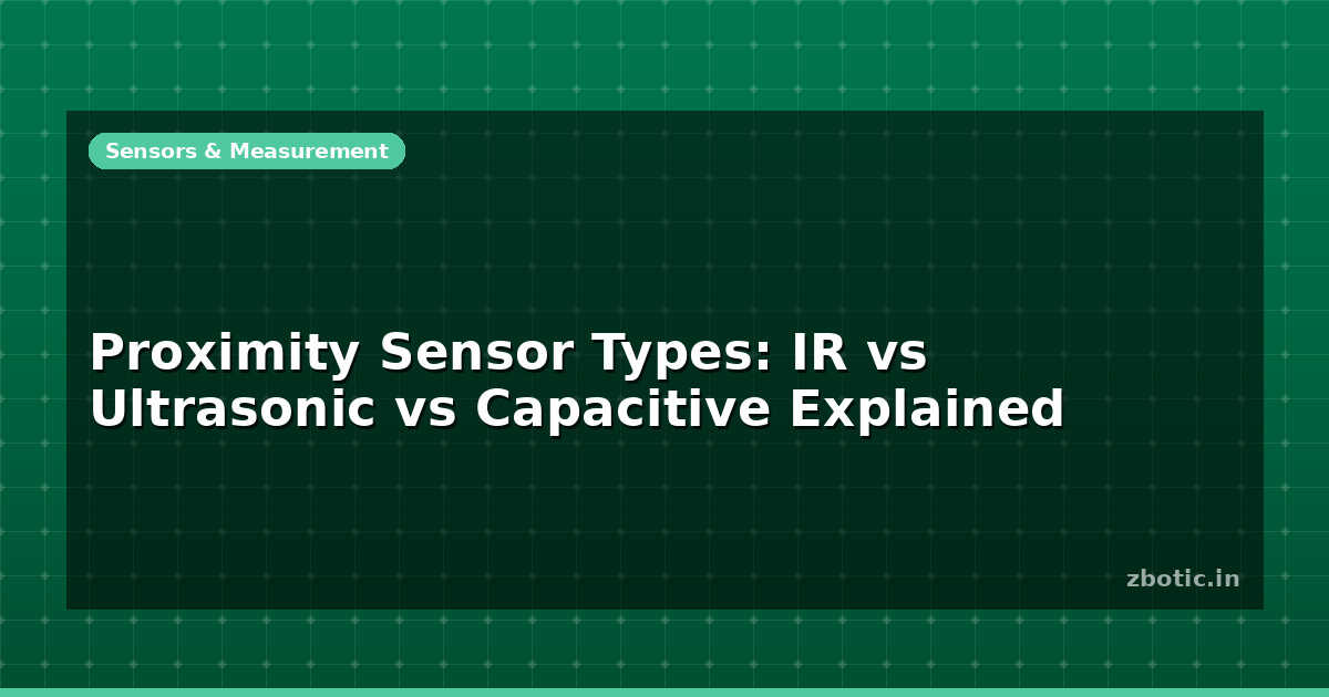 Prox Sensor Types Proximity Sensor Types: IR vs Ultrasonic vs Capacitive - Zbotic