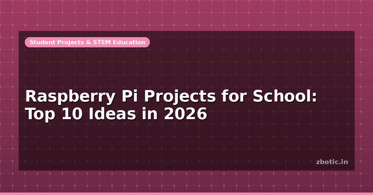 Raspberry Pi Projects for School: Top 10 Ideas in 2026 - Zbotic