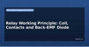 Relay Working Principle: Coil, Contacts and Back-EMF Diode