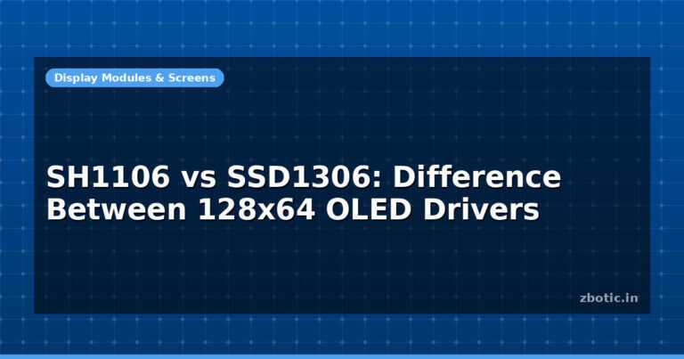 SH1106 vs SSD1306: Difference Between 128x64 OLED Drivers