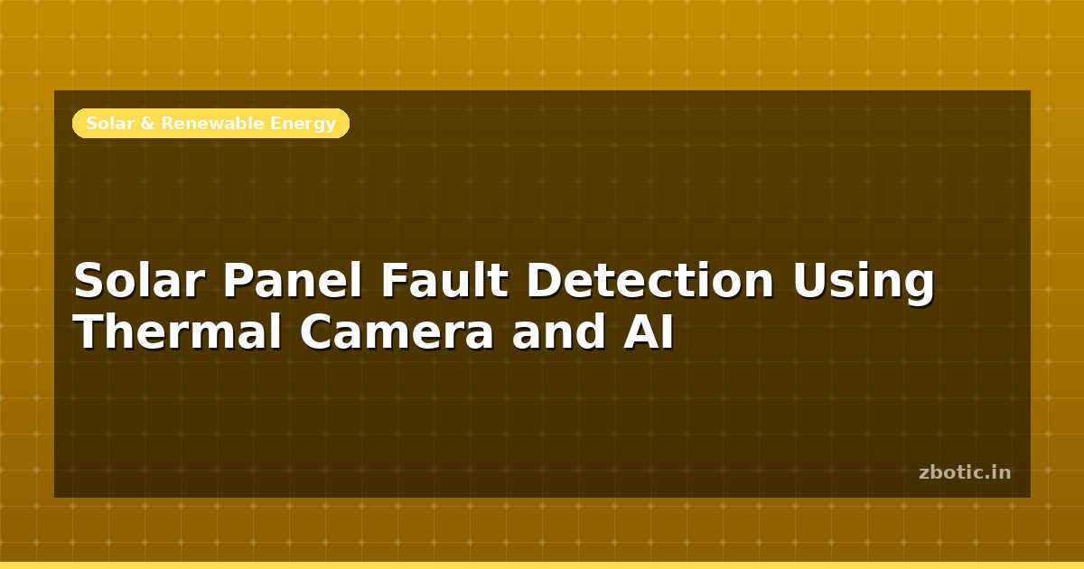Solar Panel Fault Detection Using Thermal Camera and AI - Zbotic