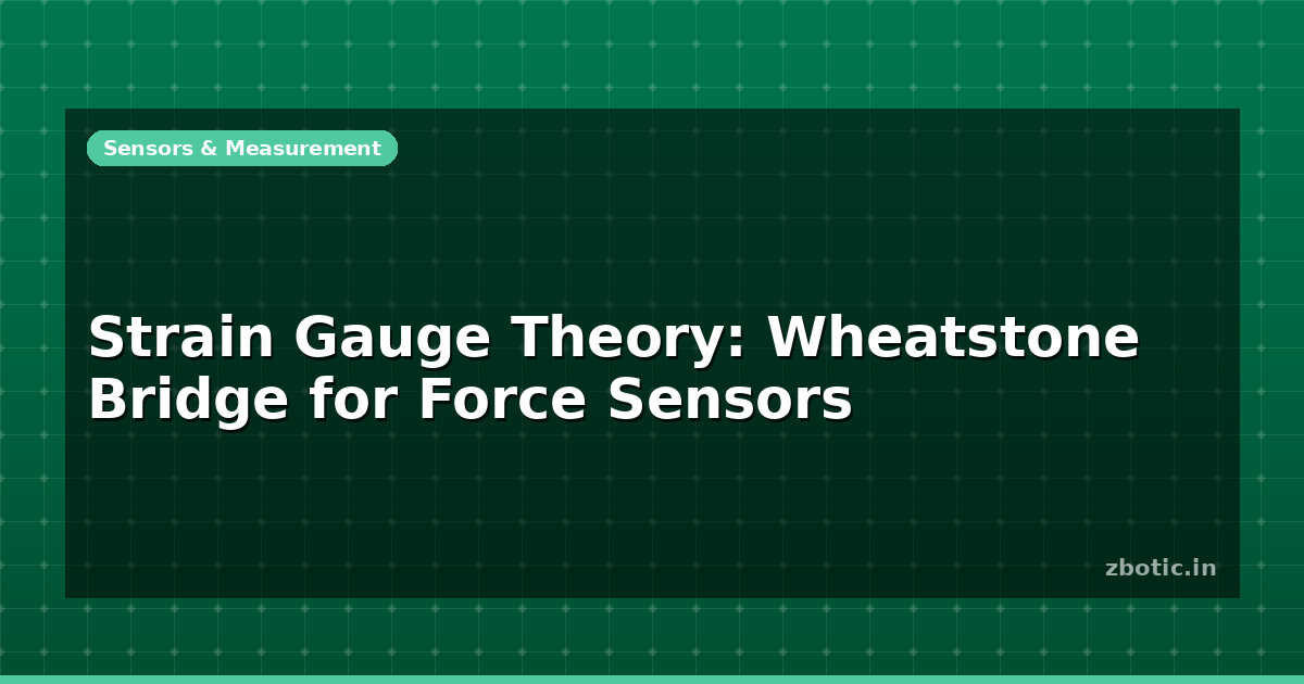 Strain Gauge Theory: Wheatstone Bridge for Force Sensors - Zbotic