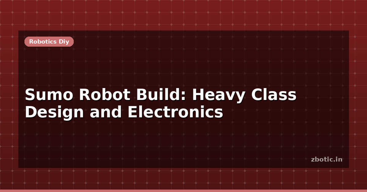Sumo Robot Build: Heavy Class Design and Electronics - Zbotic