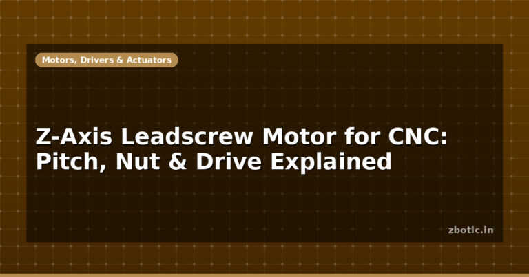 Z-Axis Leadscrew Motor for CNC: Pitch, Nut & Drive Explained