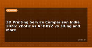 3D Printing Service Comparison India 2026: Zbotic vs A3DXYZ vs 3Ding and More