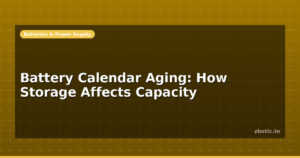 Battery Calendar Aging: How Storage Affects Capacity