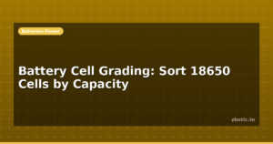 Battery Cell Grading: Sort 18650 Cells by Capacity