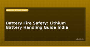 Battery Fire Safety: Lithium Battery Handling Guide India