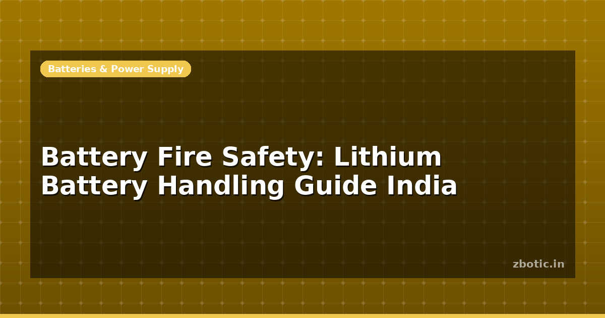 Battery Fire Safety: Lithium Battery Handling Guide India | Zbotic