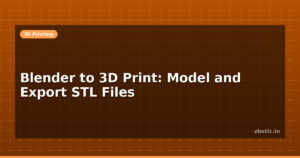 Blender to 3D Print: Model and Export STL Files