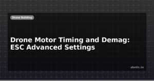 Drone Motor Timing and Demag: ESC Advanced Settings