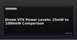 Drone VTX Power Levels: 25mW to 1000mW Comparison
