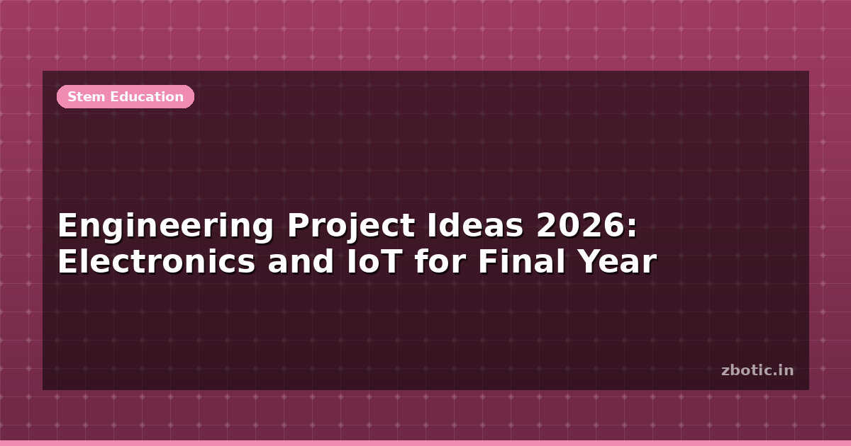 Engineering Project Ideas 2026: Electronics & IoT | Zbotic
