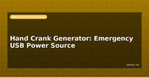 Hand Crank Generator: Emergency USB Power Source