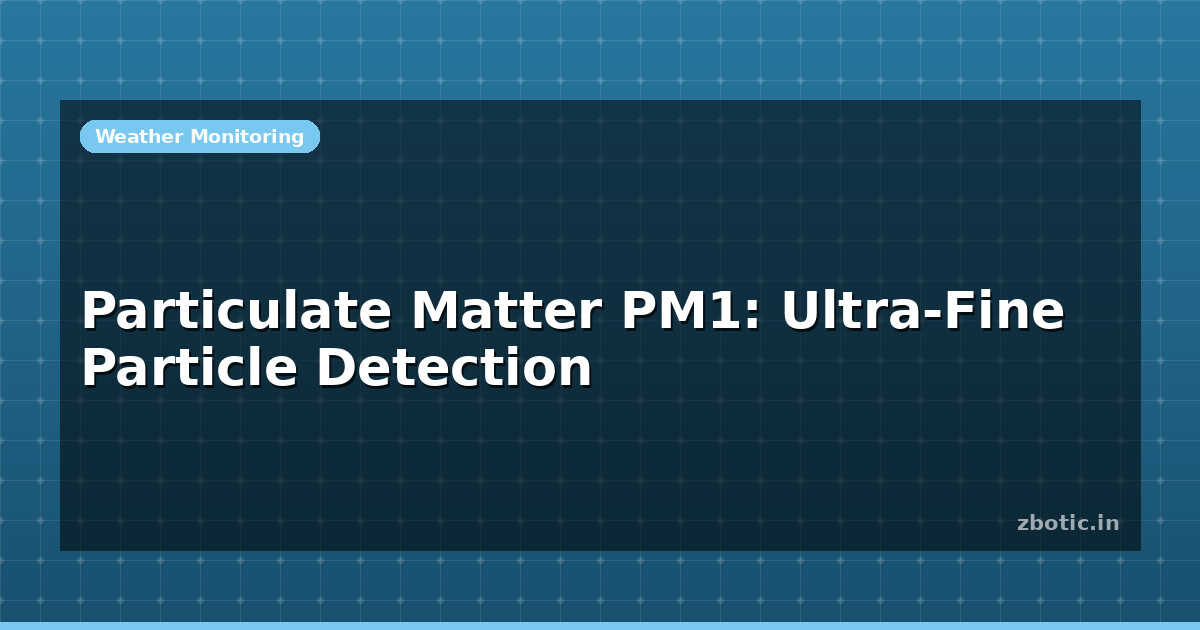 Particulate Matter PM1: Ultra-Fine Particle Detection | Zbotic