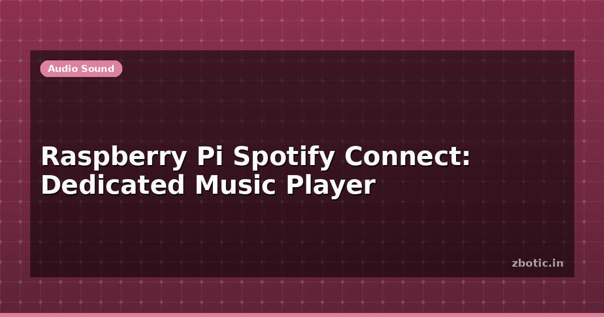 Spotify Raspberry Pi Raspberry Pi Spotify Connect: Dedicated Music Player | Zbotic